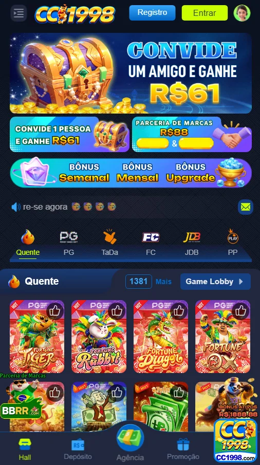 Usuário acessando cassino móvel com facilidade